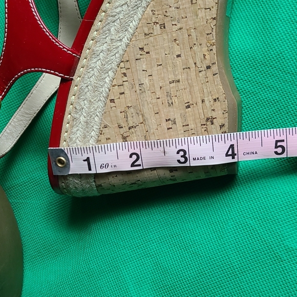 Prada Patent Leather Cork Wedge Sandals 👡 - Picture 10 of 11